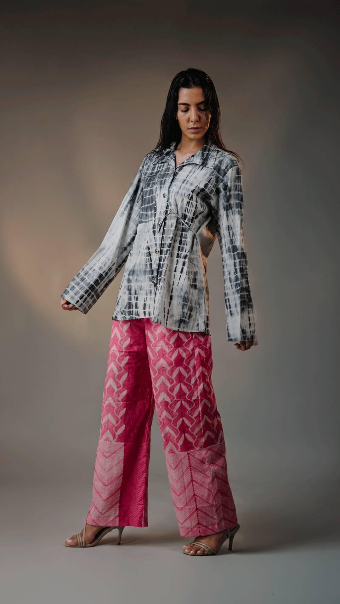 Kanoko Shibori Black& White