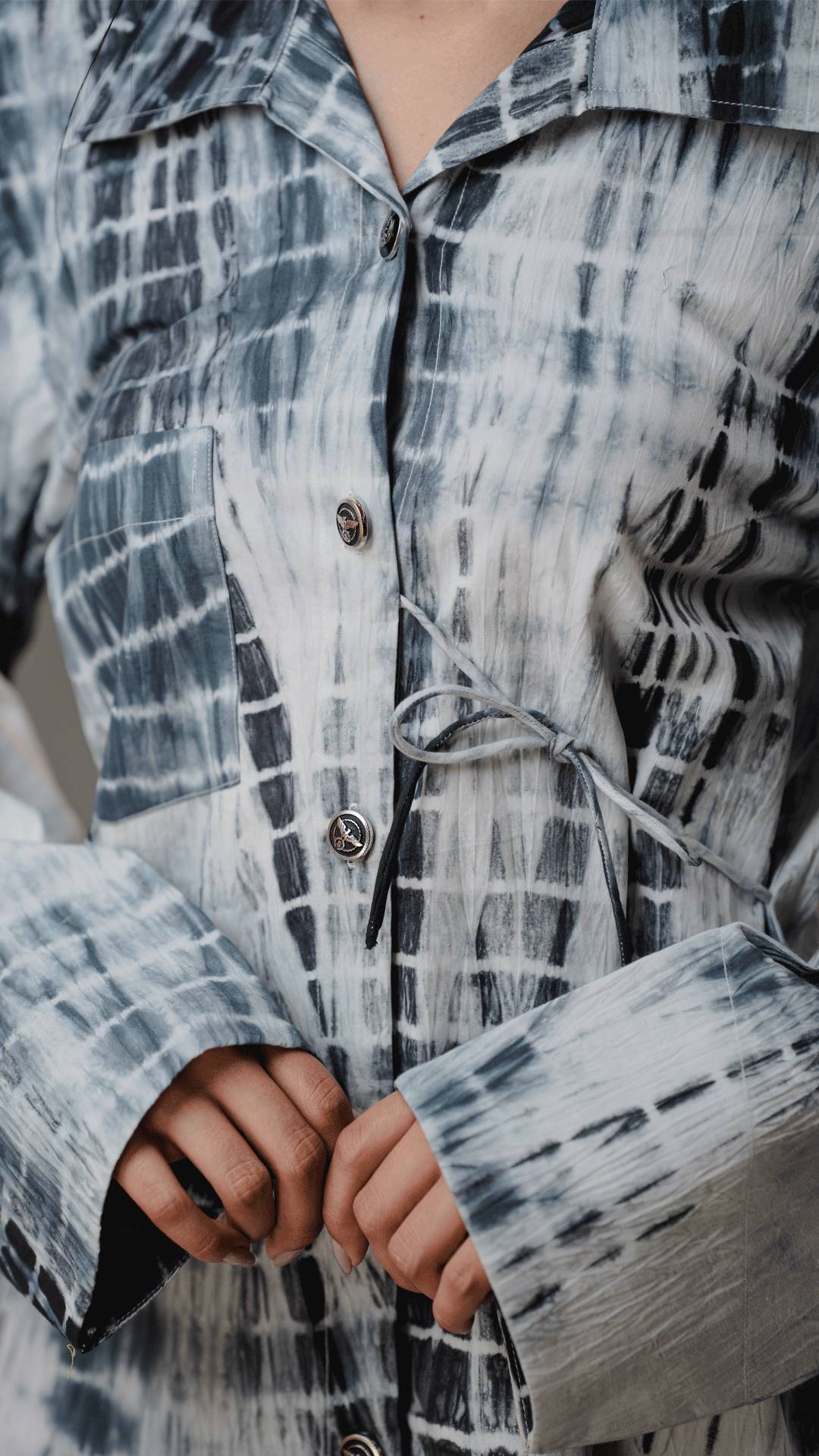 Kanoko Shibori Black& White