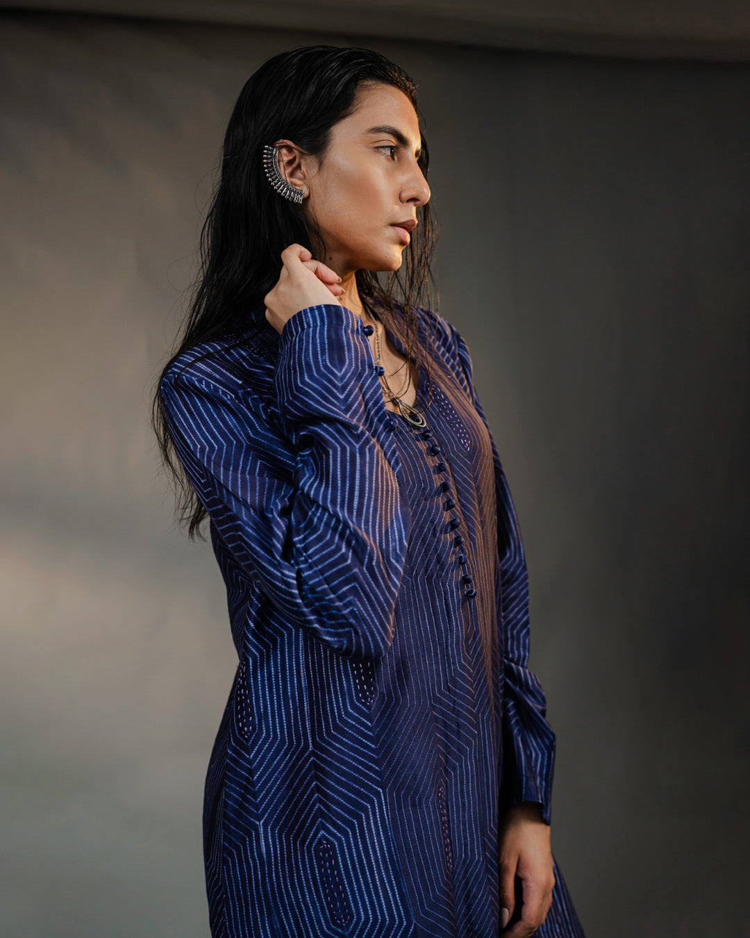 Celestial Prism - Shibori Kurta