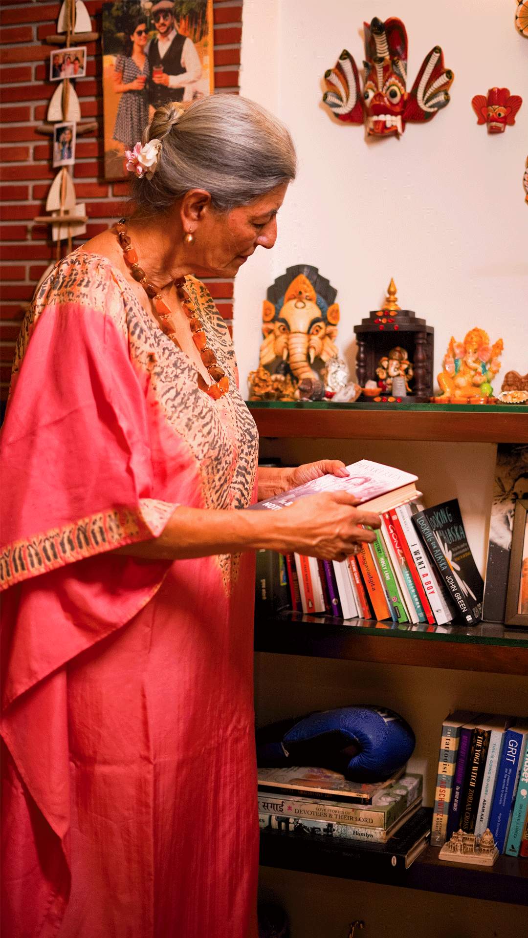 Peach Luster – Ori Nui Shibori Silk Kaftan