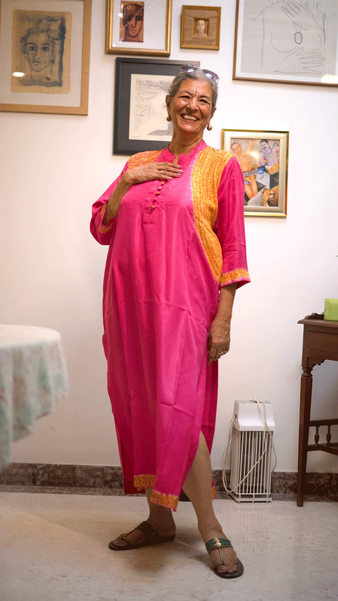 Gilded Bloom – Antifit Silk Indo-Western Kurta