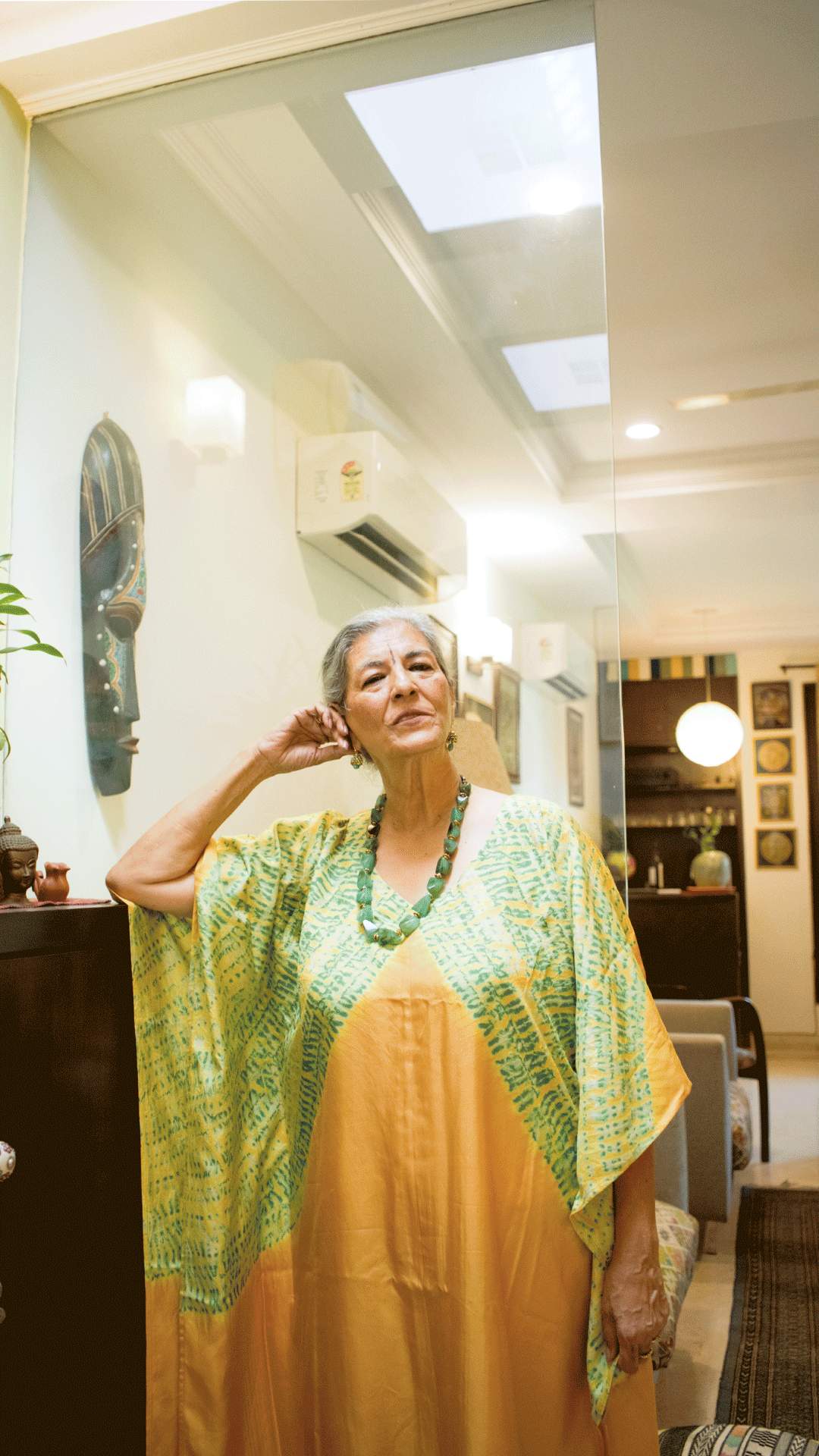 Sunlit Meadow ori nui Shibori Kaftan