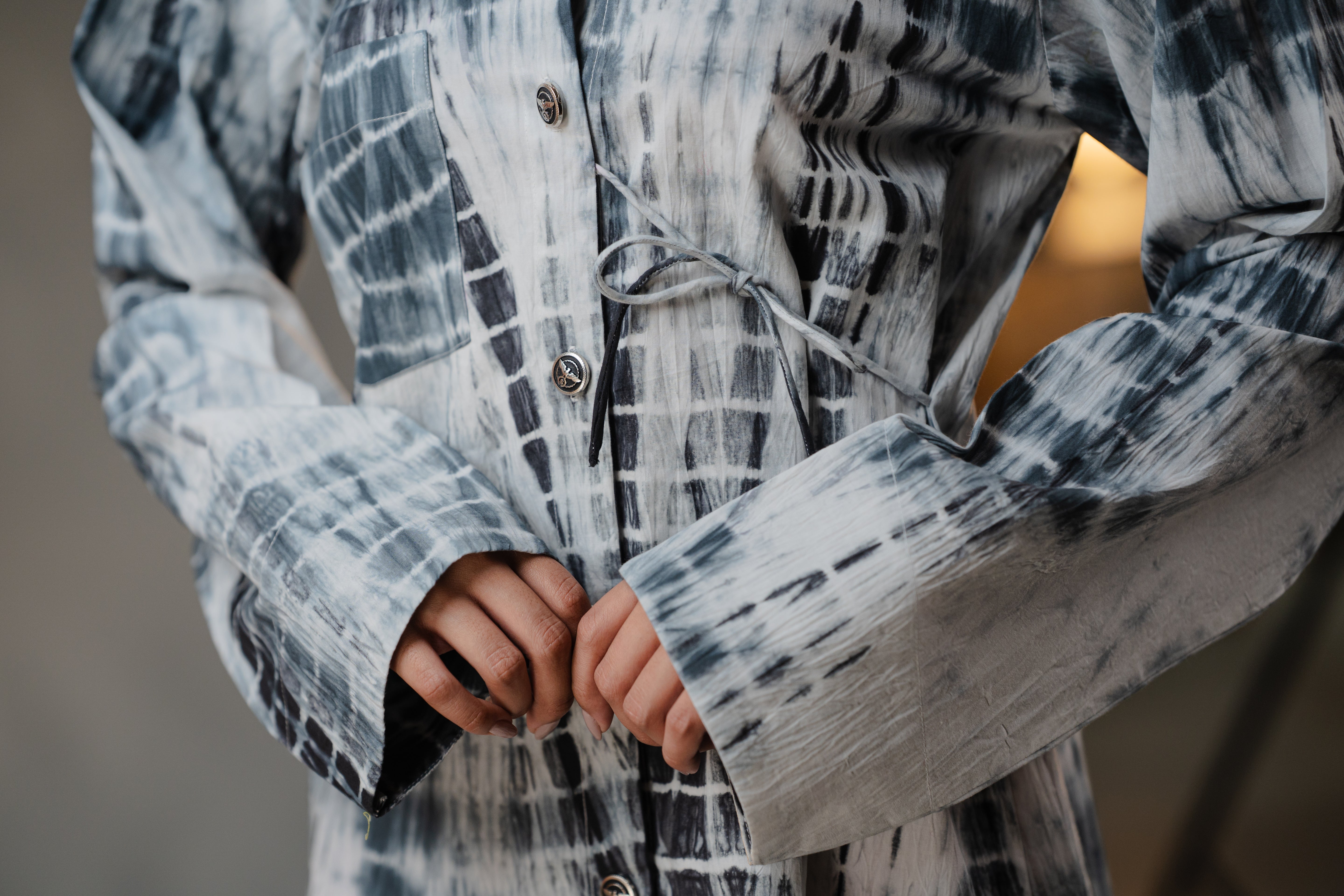 Kanoko Shibori Black& White