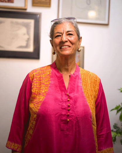 Gilded Bloom – Antifit Silk Indo-Western Kurta