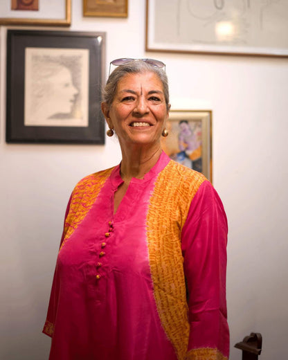 Gilded Bloom – Antifit Silk Indo-Western Kurta
