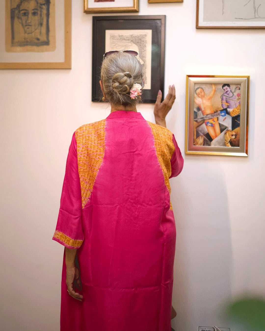Gilded Bloom – Antifit Silk Indo-Western Kurta