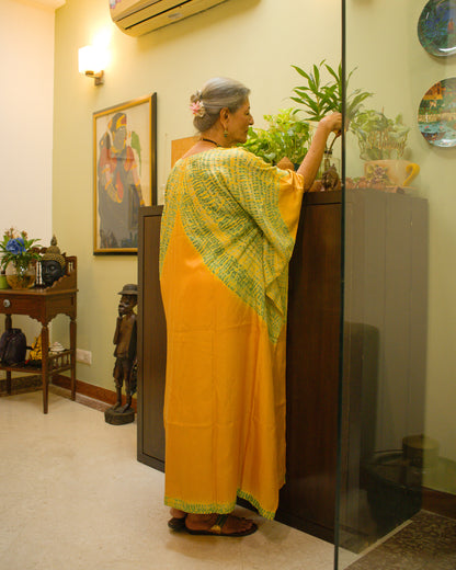 Sunlit Meadow ori nui Shibori Kaftan