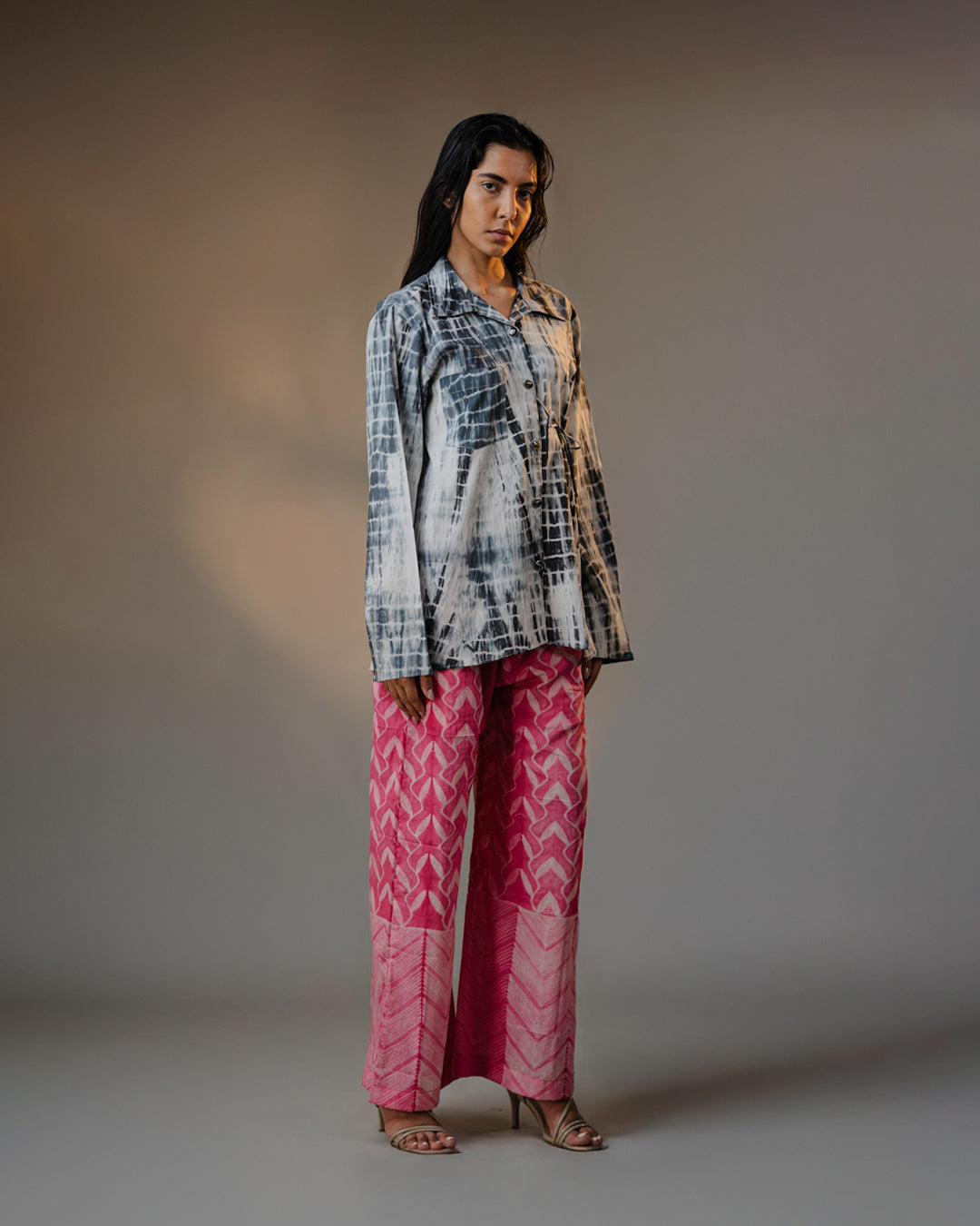 Kanoko Shibori Black& White