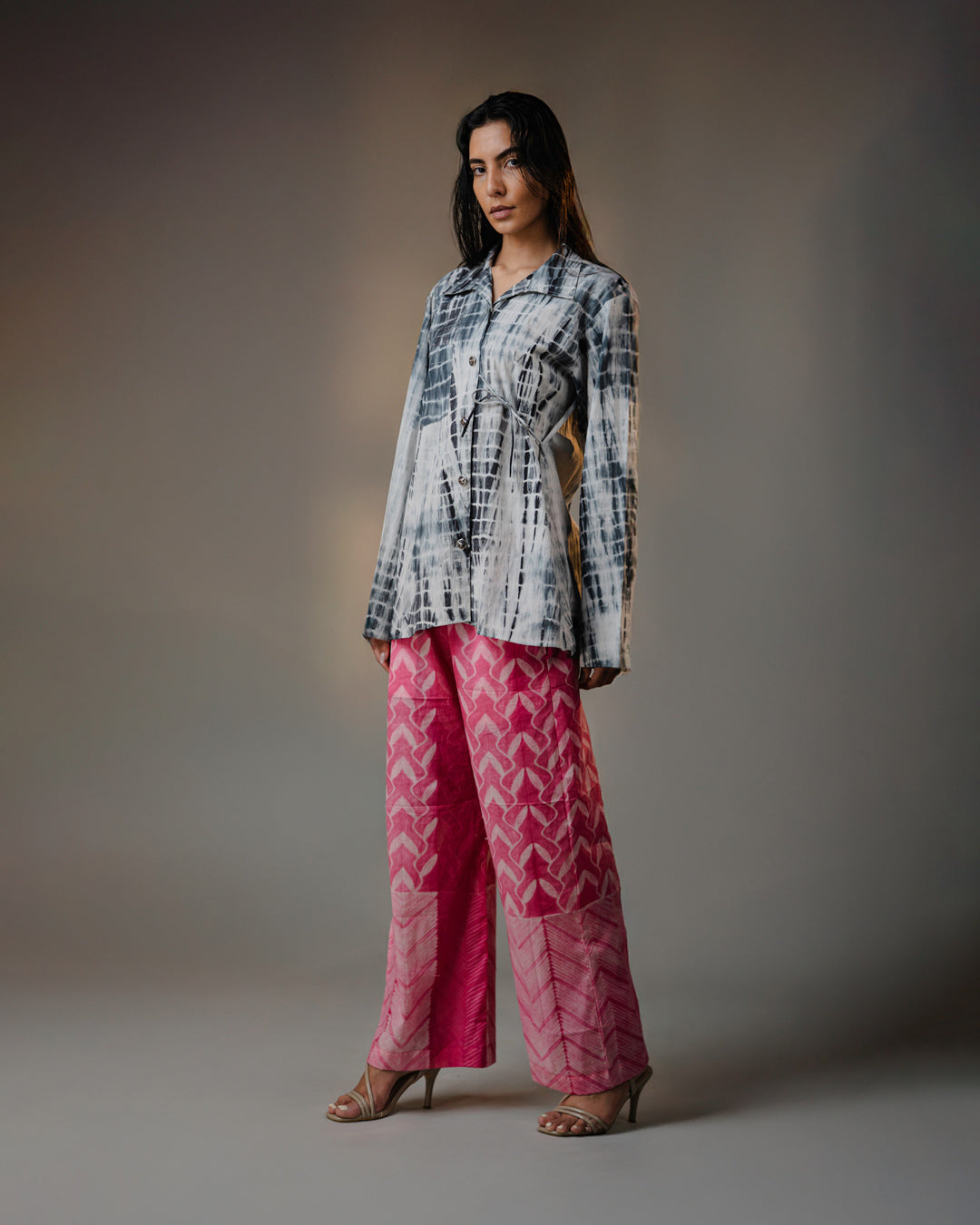 Kanoko Shibori Black& White