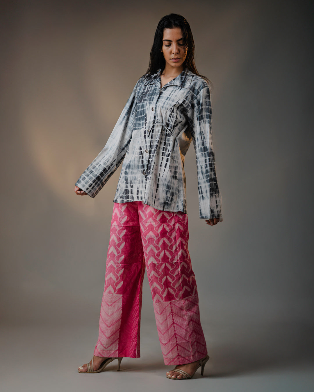 Kanoko Shibori Black& White