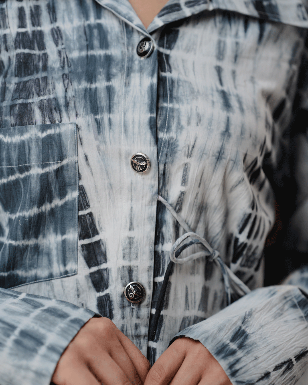 Kanoko Shibori Black& White