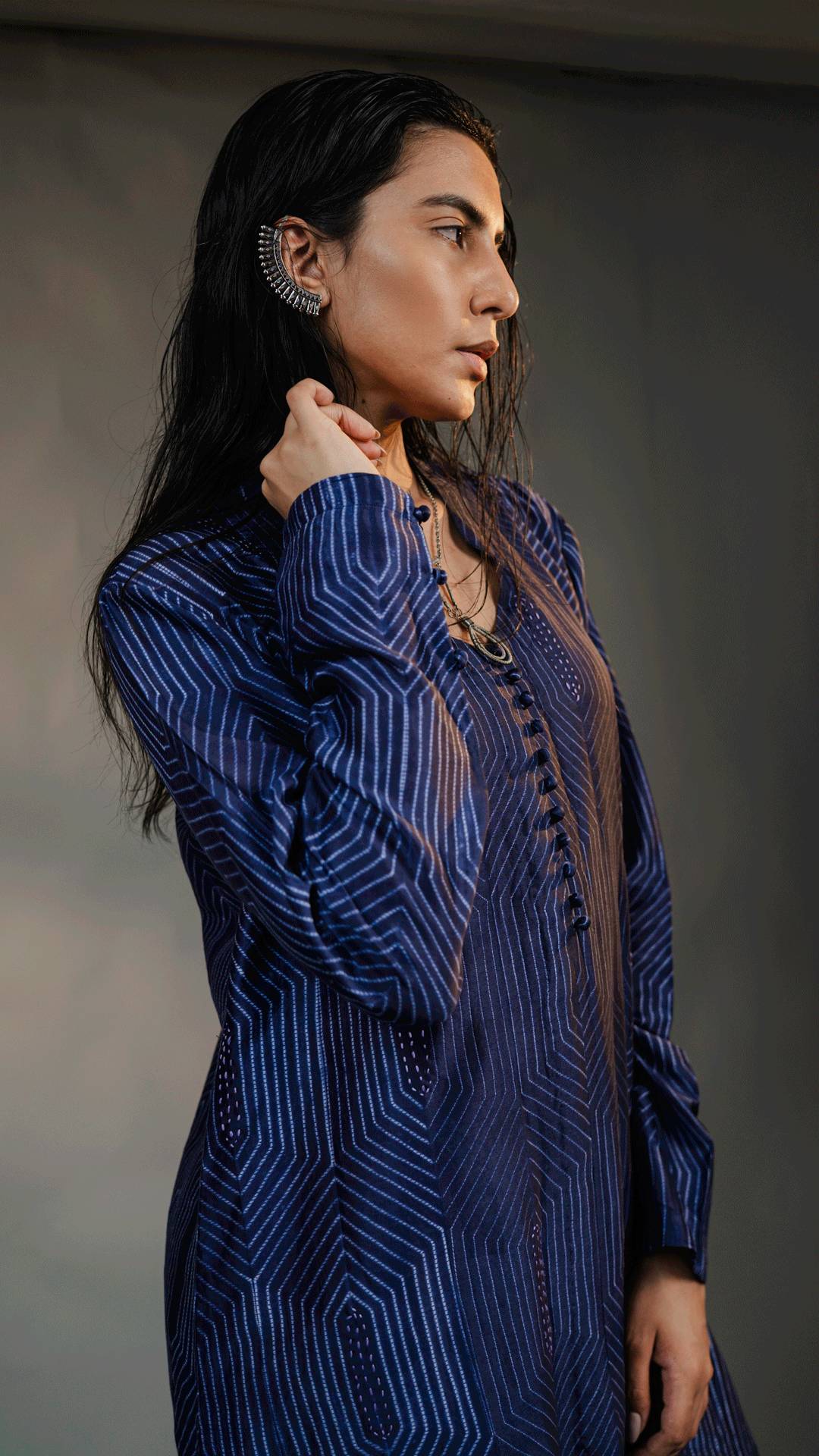 Celestial Prism - Shibori Kurta