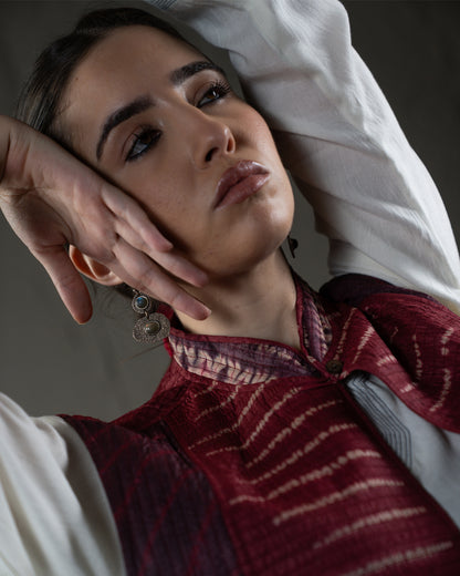 Red Ocean Shibori Jacket