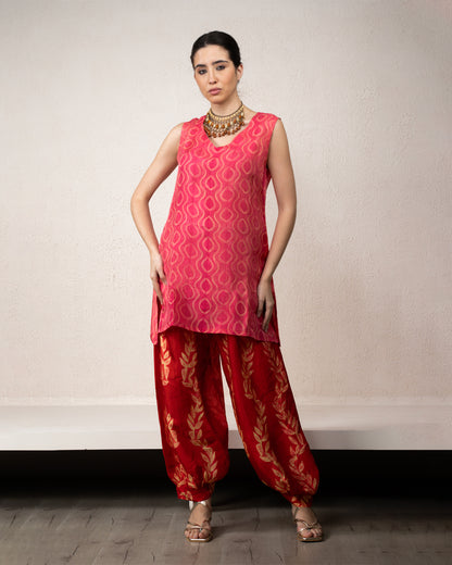 Aurelia Shibori Short Kurta Set