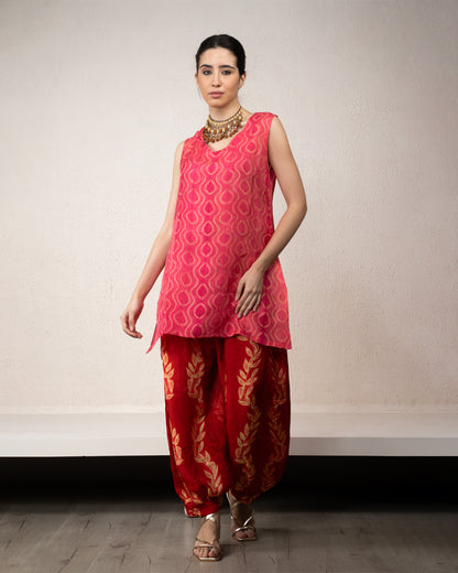 Aurelia Shibori Short Kurta Set