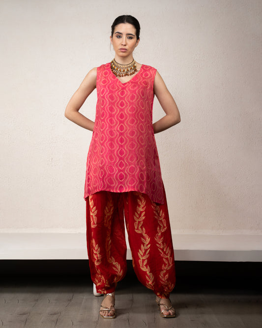 Aurelia Shibori Short Kurta Set