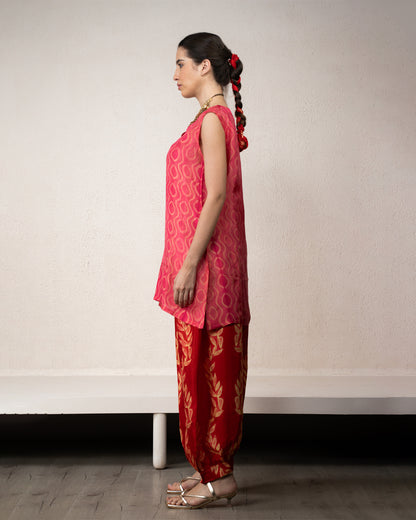 Aurelia Shibori Short Kurta Set