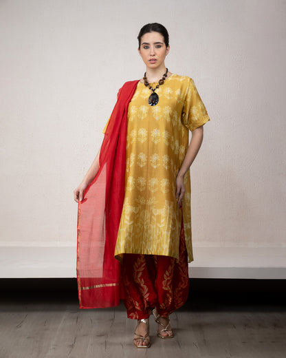 Crimson Flora Shibori