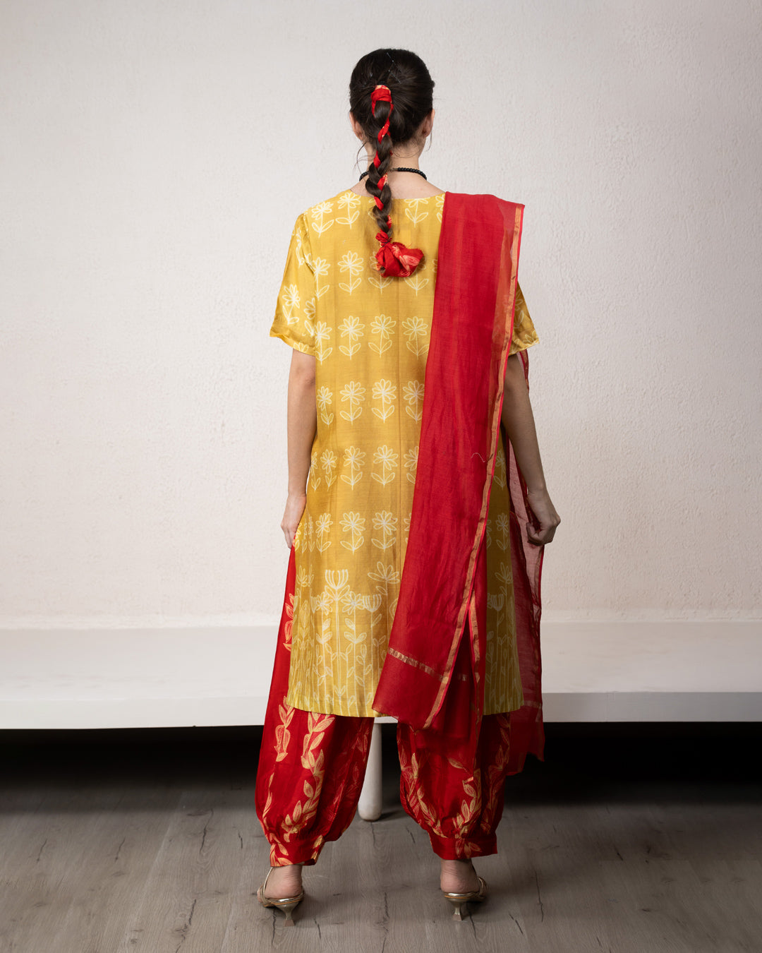 Crimson Flora Shibori