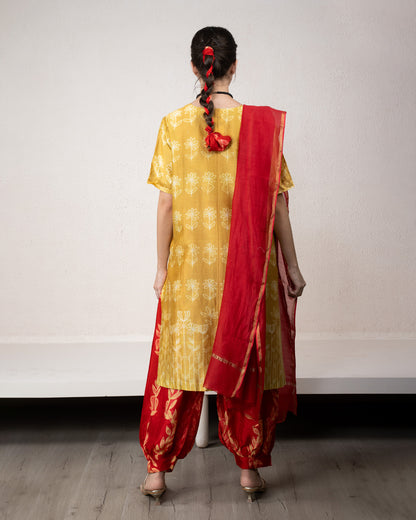 Crimson Flora Shibori