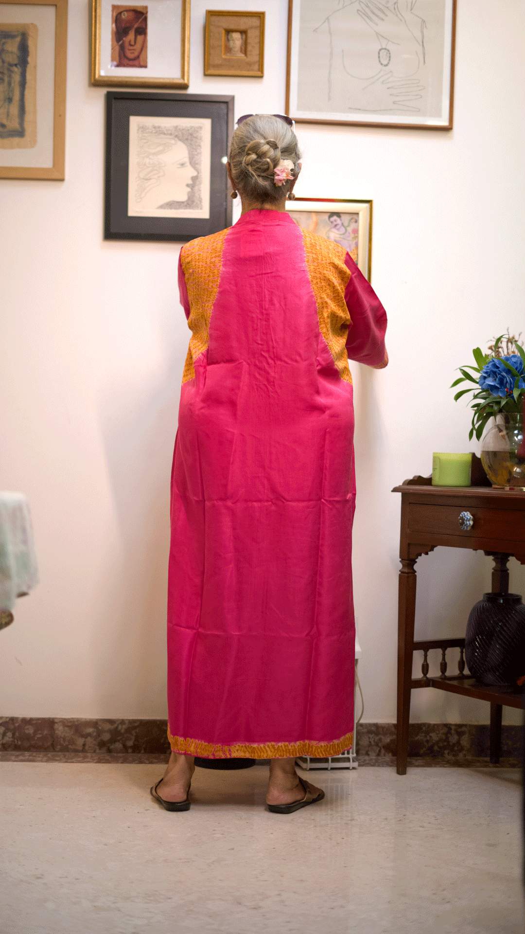 Gilded Bloom – Antifit Silk Indo-Western Kurta