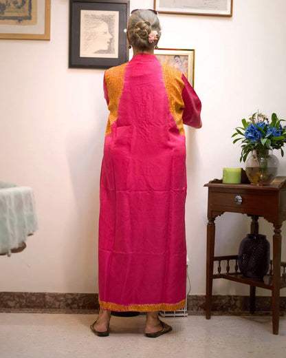 Gilded Bloom – Antifit Silk Indo-Western Kurta
