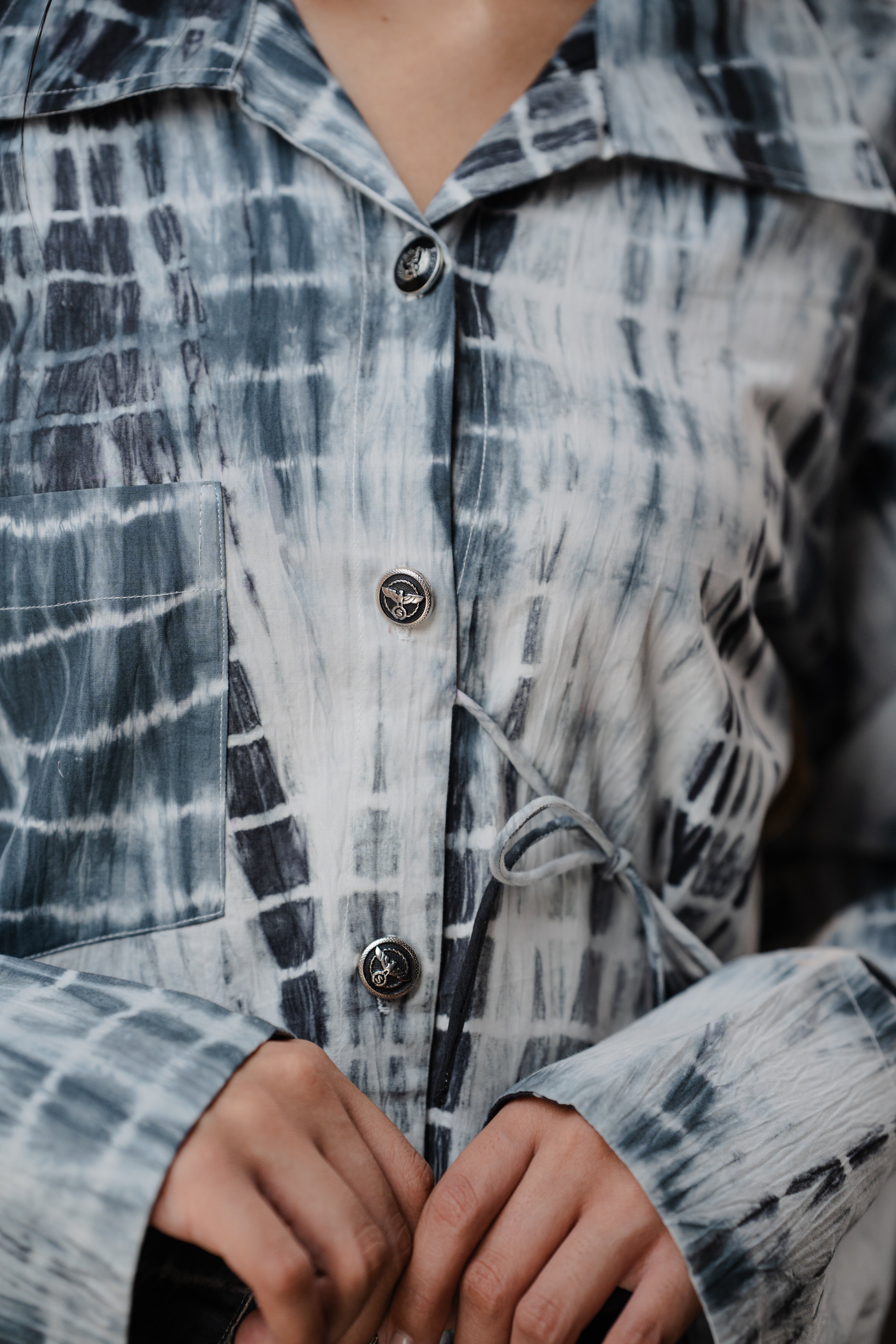 Kanoko Shibori Black& White