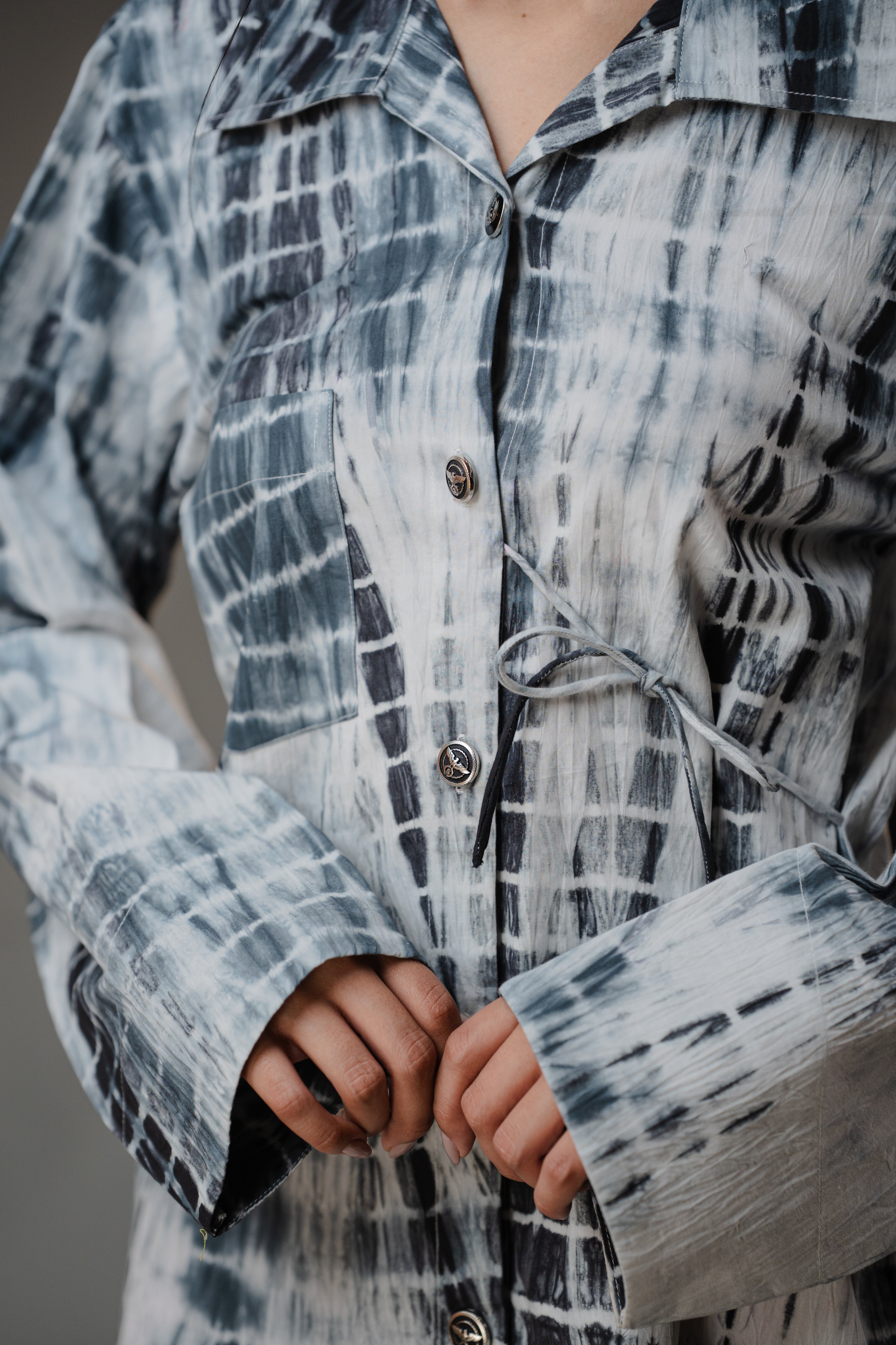 Kanoko Shibori Black& White