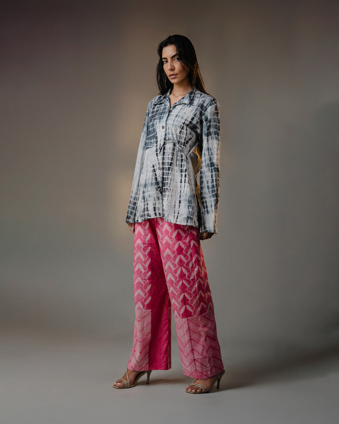 Kanoko Shibori Black& White